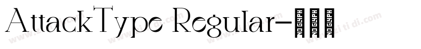 AttackType Regular字体转换